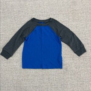Cat & Jack Blue and Black Long Sleeve Tee